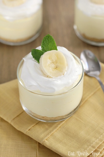 No-Bake Banana Cream Cheesecakes