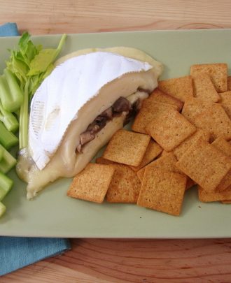 Mushroom Stuffed Brie