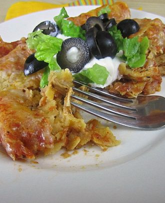 Skinny Chicken Enchiladas