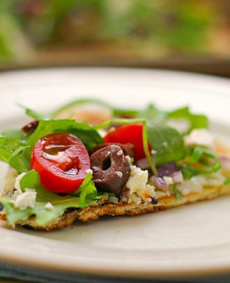 Greek Salad Grilled Pizza