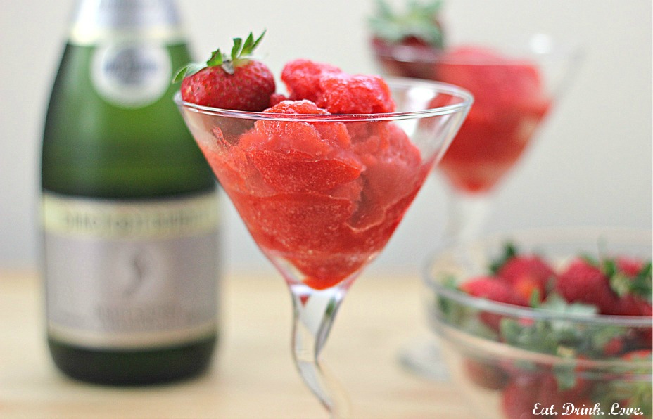 Strawberry Champagne Sorbet - Eat. Drink. Love.