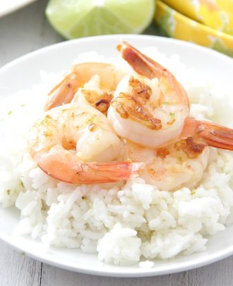 Citrus Shrimp Skewers with Lemon Rice