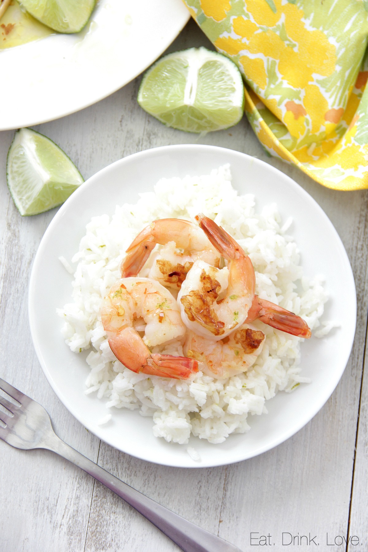 Citrus Shrimp Skewers with Lemon Rice