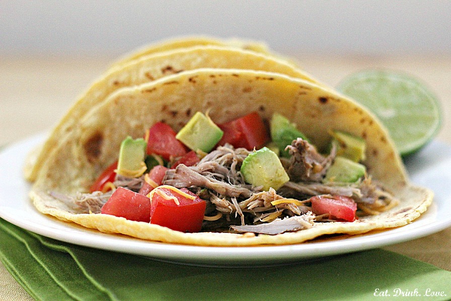 Slow Cooker Chili Lime Pulled Pork Tacos