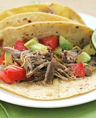 Slow Cooker Chili Lime Pulled Pork Tacos