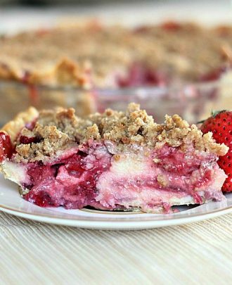 Strawberries and Cream Pie