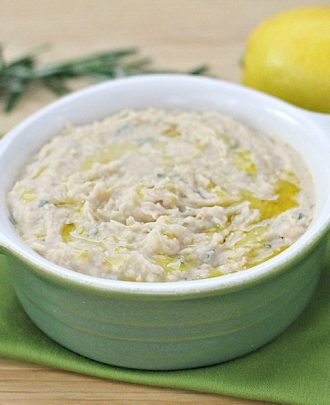 Lemon Rosemary White Bean Dip