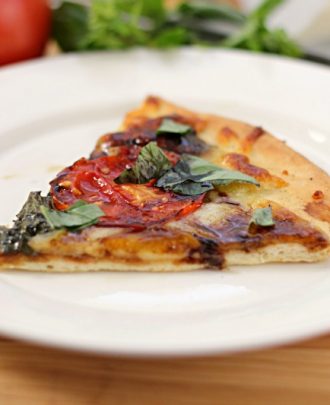 Caprese Pizza with Balsamic Reduction Sauce