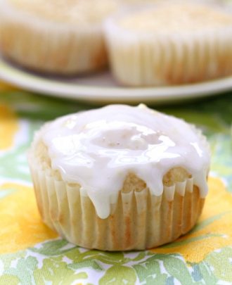 Tuscan Lemon Muffins with Lemon Glaze