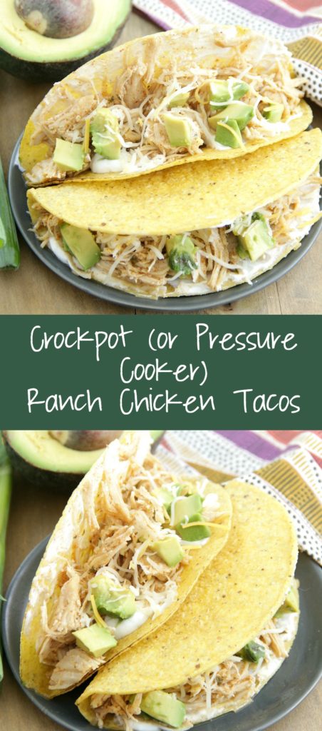 Crockpot Ranch Chicken Tacos