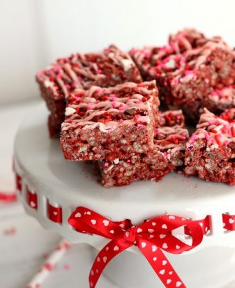 Red Velvet Rice Krispie Treats