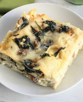 Spinach and Turkey Sausage Lasagna