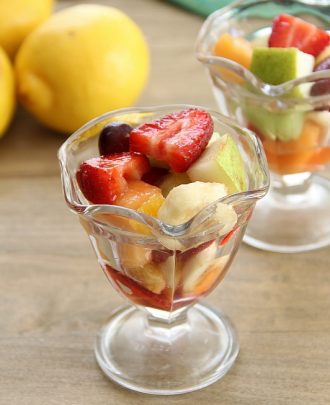 Fruit Salad with Honey Lemon Dressing