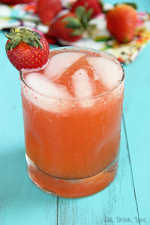 Skinny Strawberry Margaritas