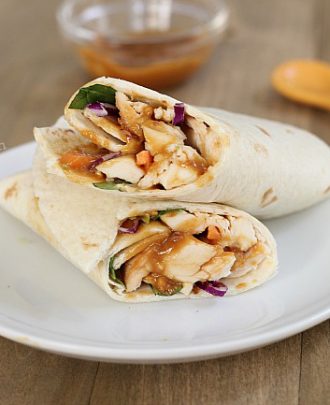 Spicy Peanut Chicken Wrap