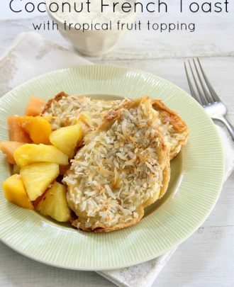 Coconut French Toast with Tropical Fruit Topping