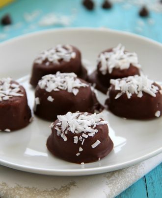 Chocolate-Covered Banana Coconut Bites