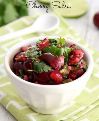 Cherry Salsa (with Coconut Chicken)