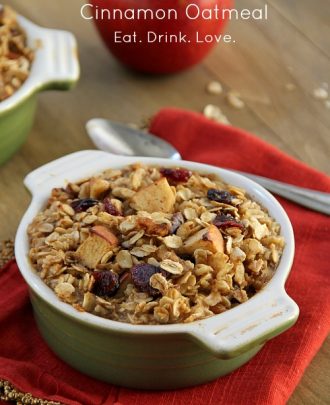 Baked Apple Cinnamon Oatmeal