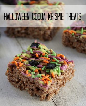 Halloween Cocoa Krispie Treats