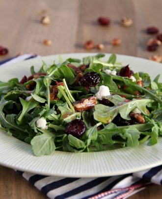 Cranberry Pecan Salad with Cranberry Vinaigrette