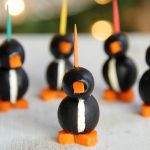 Cream Cheese and Olive Penguins