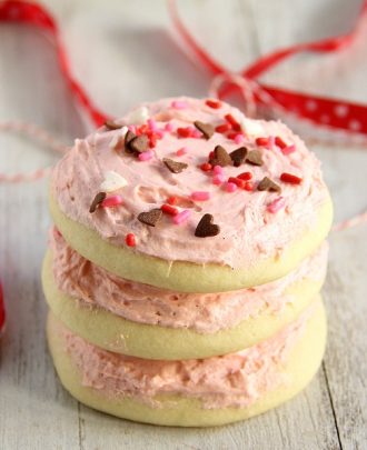 Soft Batch Sugar Cookies with Vanilla Bean Buttercream Frosting