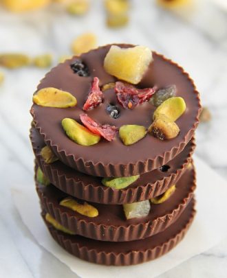 Dark Chocolate Fruit and Nut Cups