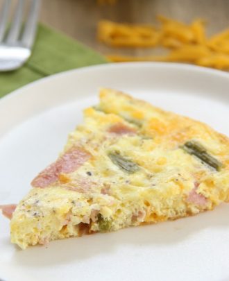 Ham, Asparagus, and Cheddar Frittata