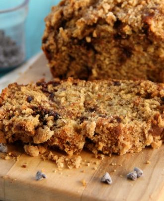 Chocolate Chip Banana Bread with Streusel Topping