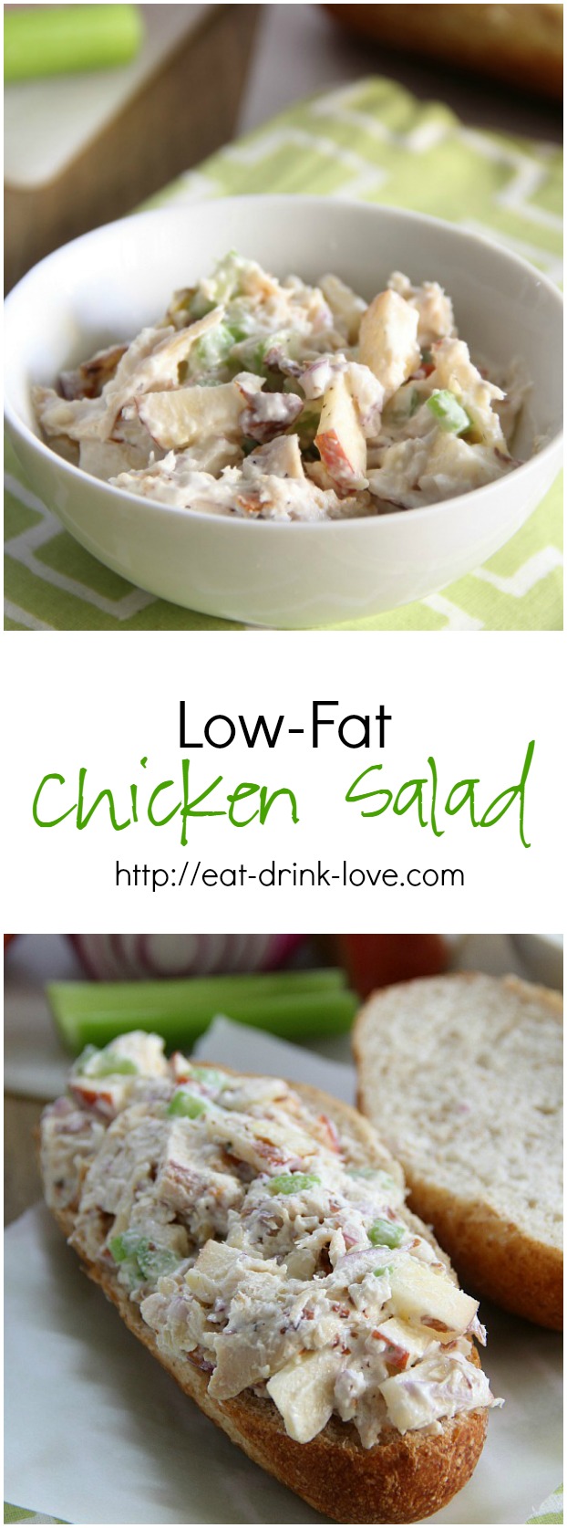 Low-Fat Chicken Salad Sandwich photo collage