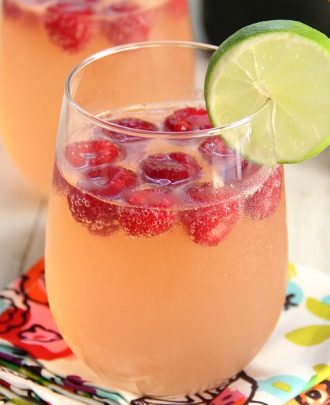 Raspberry Lemonade Champagne Punch