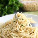 Browned Butter Angel Hair Pasta - angel hair pasta with parsley and pine nuts