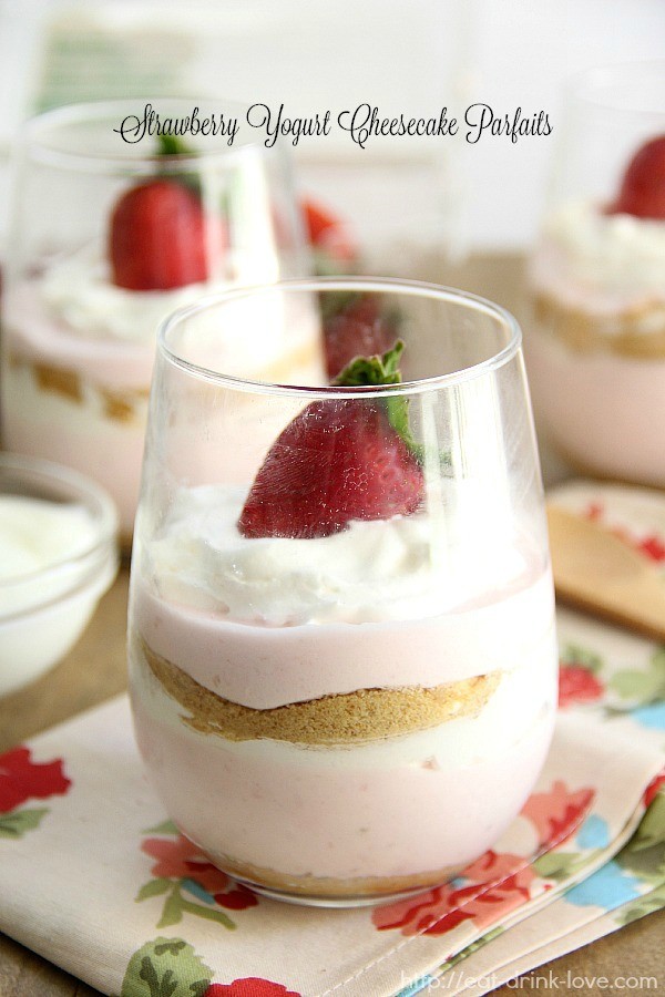 Strawberry Yogurt Cheesecake Parfaits