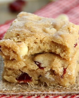 Cranberry White Chip Blondies