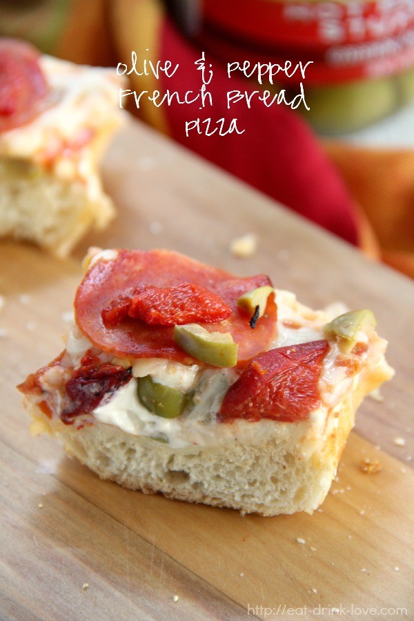Olive & Pepper French Bread Pizza