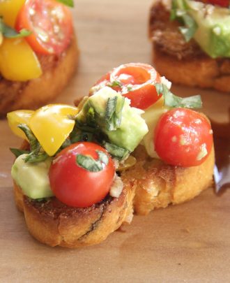 Tomato Avocado Bruschetta