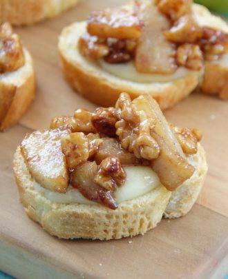 Pear and Brie Crostini