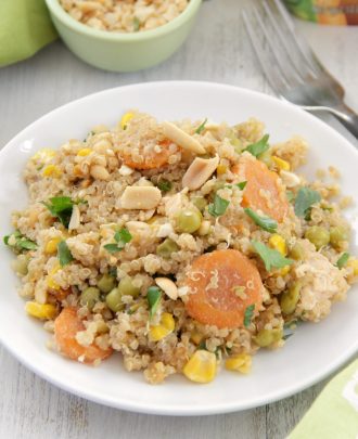 Peanut Chicken and Veggie Quinoa Stir-Fry