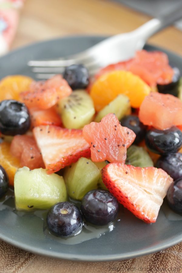 Fruit Salad with Citrus Poppy Dressing