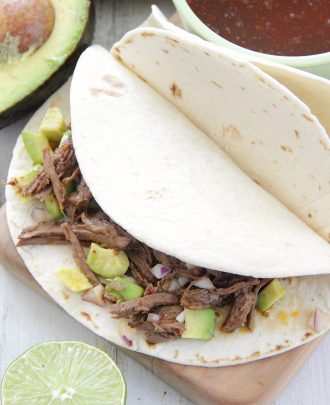 Slow Cooker Beef Barbacoa Tacos (or Instant Pot)