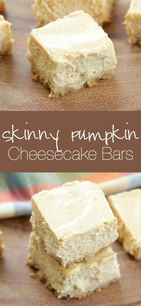 Skinny Pumpkin Cheesecake Bars