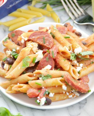 Penne with Chorizo and Creamy Tomato Sauce