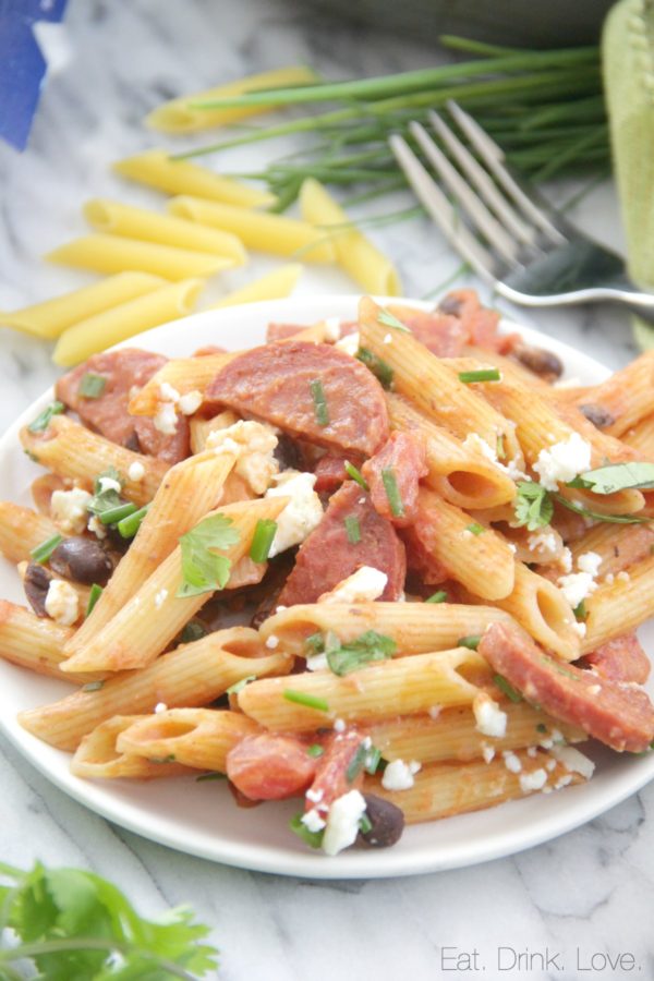 Penne with Chorizo and Creamy Tomato Sauce