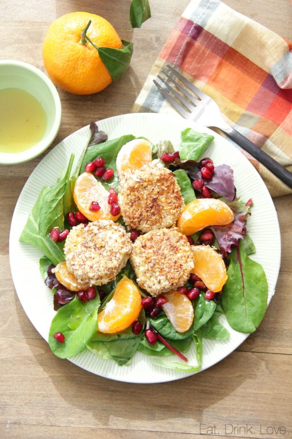 Almond Crusted Goat Cheese Salad