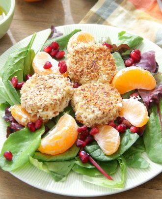 Almond Crusted Goat Cheese Salad