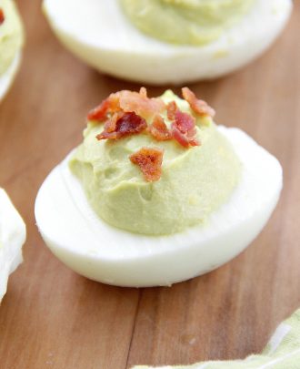 Bacon Avocado Deviled Eggs