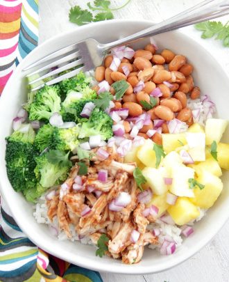 Barbecue Chicken Rice Bowls
