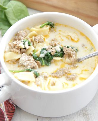Creamy Sausage Tortellini Soup
