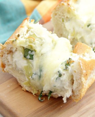 Spinach Artichoke Dip Stuffed Bread